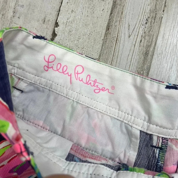 Lilly Pulitzer The Callahan Short Vias Palmetto Leaf Print Size 0 Multicolor - Picture 4 of 5